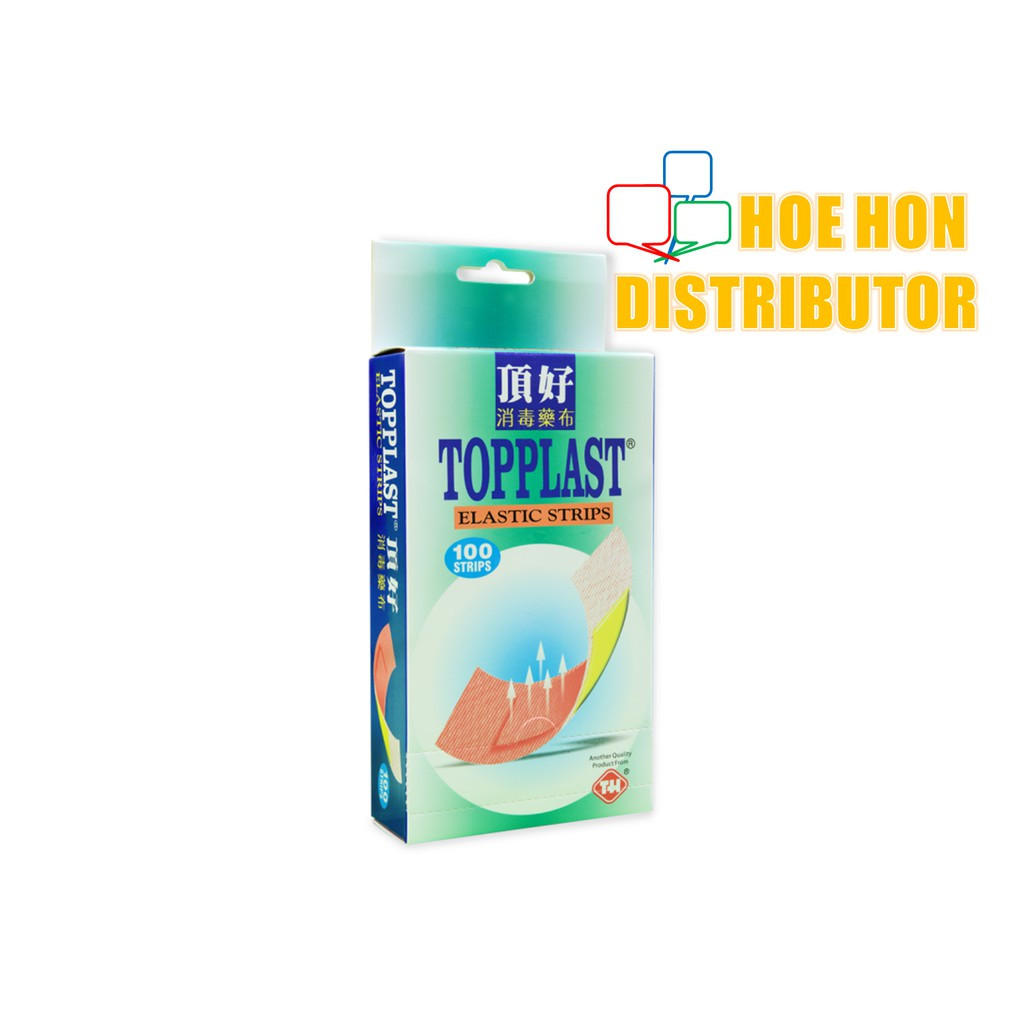 Topplast Elastic Strips 100pcs Plaster Luka Berubat, First Aid Strips Topplast Elastic Strips 100pcs Plaster Luka Berubat, First Aid Strips