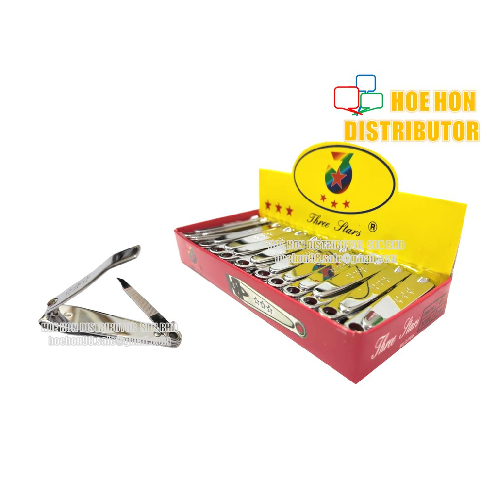 3 Star Stainless Steel Nail Clipper / Trimmer 6cm Size S 3 Star Stainless Steel Nail Clipper / Trimmer 6cm Size S