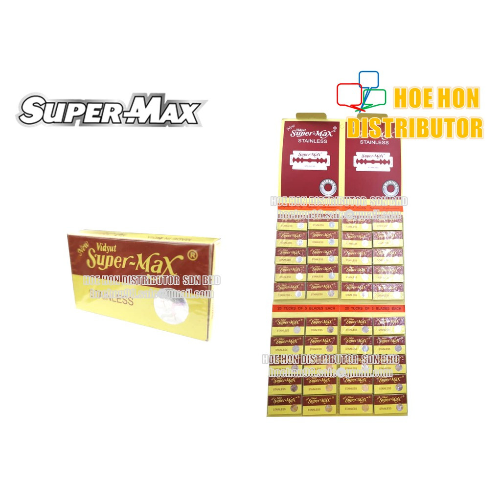 Supermax / Super-Max Stainless Steel Blade / Mata Pisau Cukur AA02 Supermax / Super-Max Stainless Steel Blade / Mata Pisau Cukur AA02