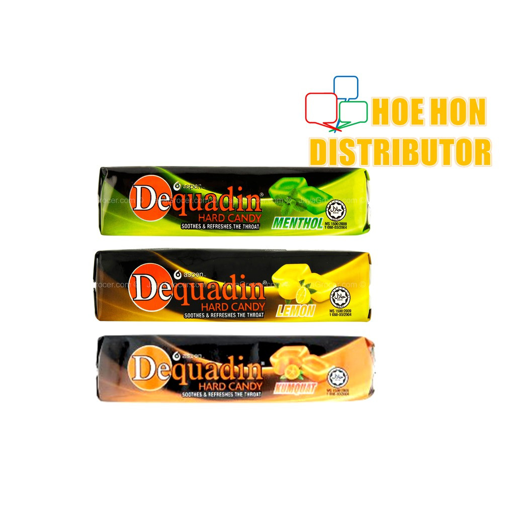 Dequadin Hard Candy 38g Menthol, Lemon, Kumquat / Gula Dequadin HALAL Dequadin Hard Candy 38g Menthol, Lemon, Kumquat / Gula Dequadin HALAL