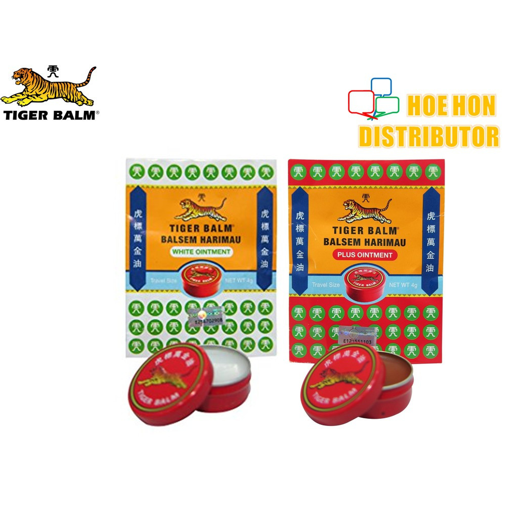image of Tiger Balm 4G White Ointment / Plus Ointment Rub (Travel Size) Balsem Harimau