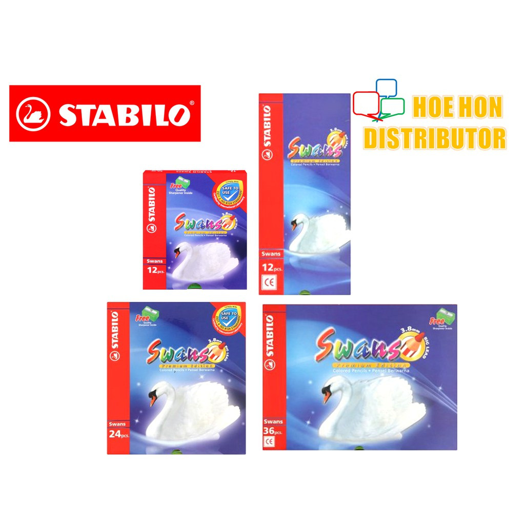 Stabilo Swan Premium Colour / Color Pencil 12 S, 12 L, 24, 36 3.8mm Lead Stabilo Swan Premium Colour / Color Pencil 12 S, 12 L, 24, 36 3.8mm Lead
