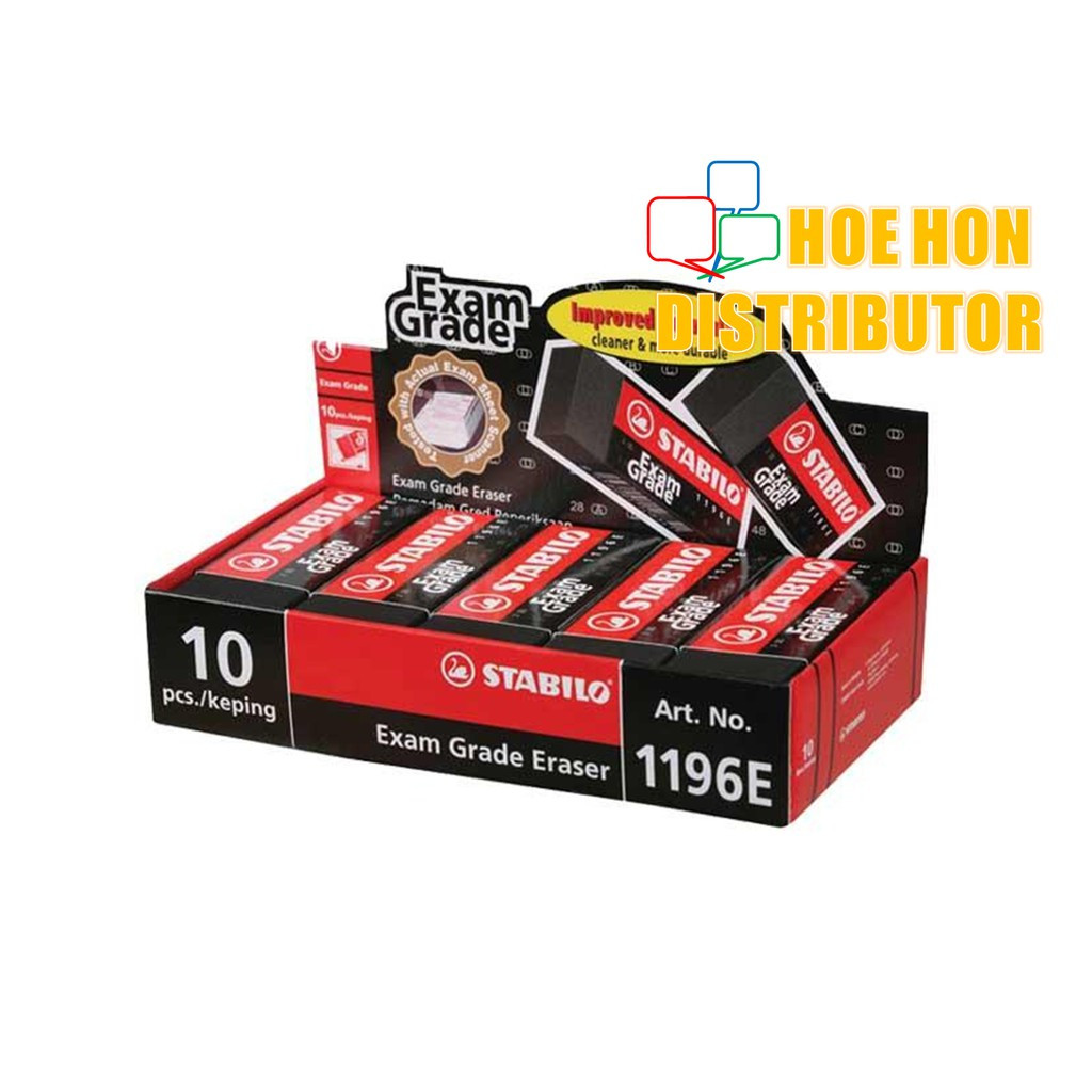 Stabilo Exam Grade Eraser Size Big 1pcs / Pemadam Stabilo / Black Eraser 1196E Stabilo Exam Grade Eraser Size Big 1pcs / Pemadam Stabilo / Black Eraser 1196E