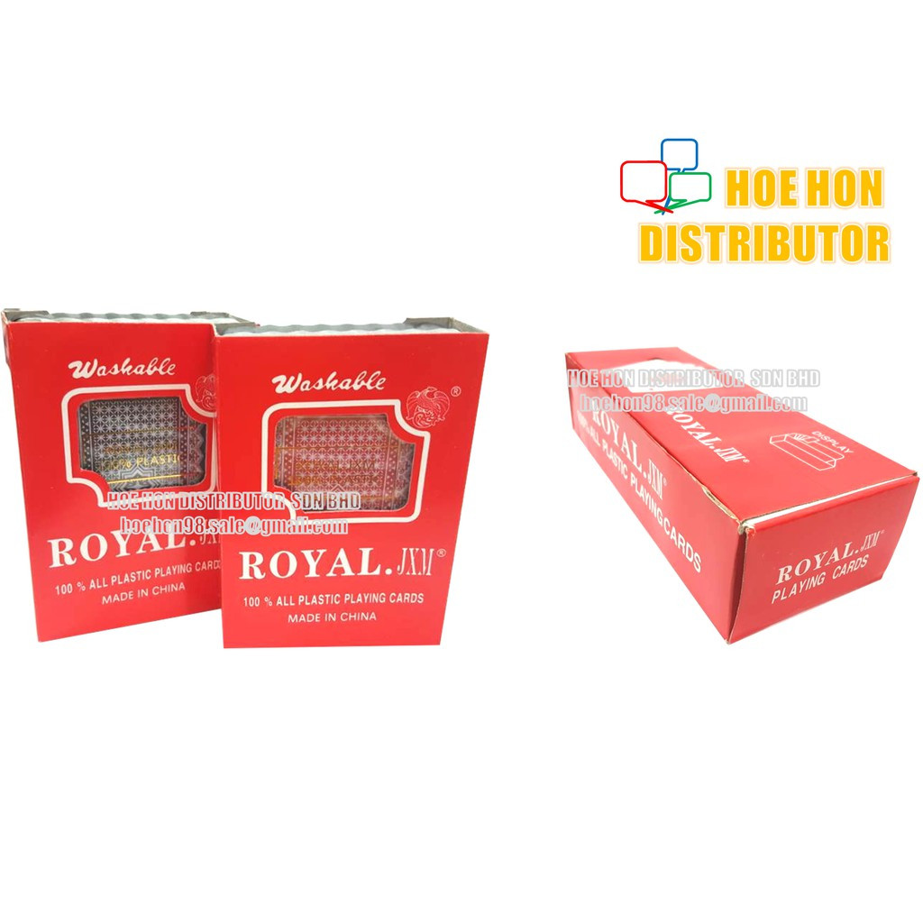 Royal Casino Poker 100% Plastic Playing Card 52 + 4 Jokers Deck Royal Casino Poker 100% Plastic Playing Card 52 + 4 Jokers Deck