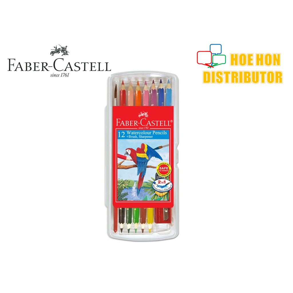image of Faber Castell / Faber-Castell Wonder Box Water Color Colour Pencil 12 Short