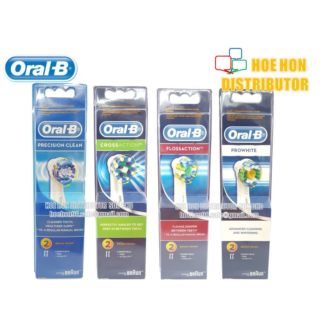 image of Oral B Precision Clean, Crossaction, Flossaction, 3D Prowhite Brush Head Refillion, 3D Prowhite Brush Head Refill