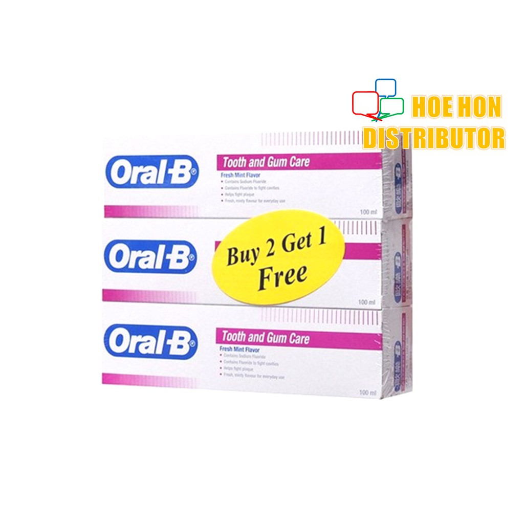 Oral B Tooth And Gum Care Tooth Paste 100 Ml Fresh Mint Flavor BUY 2 FREE 1 Oral B Tooth And Gum Care Tooth Paste 100 Ml Fresh Mint Flavor BUY 2 FREE 1