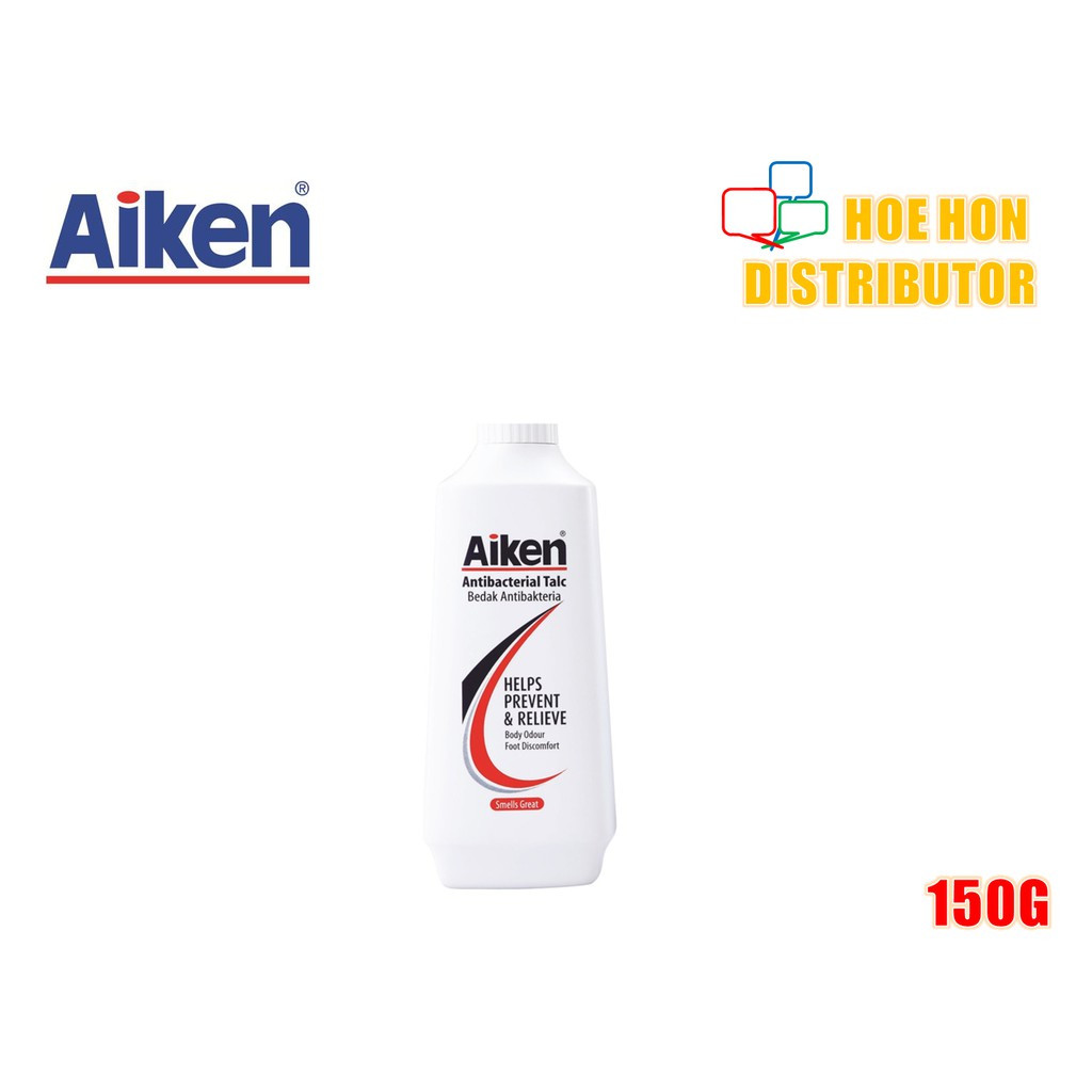 Aiken Antibacterial Talc Powder / Bedak Antibakteria 150g / 200g Aiken Antibacterial Talc Powder / Bedak Antibakteria 150g / 200g