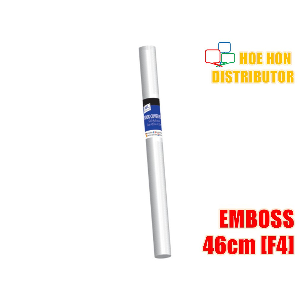 image of Emboss Clear Plastic PVC Book Cover Wrap Roll / Pembalut Buku A4 34cm X 5 Meter