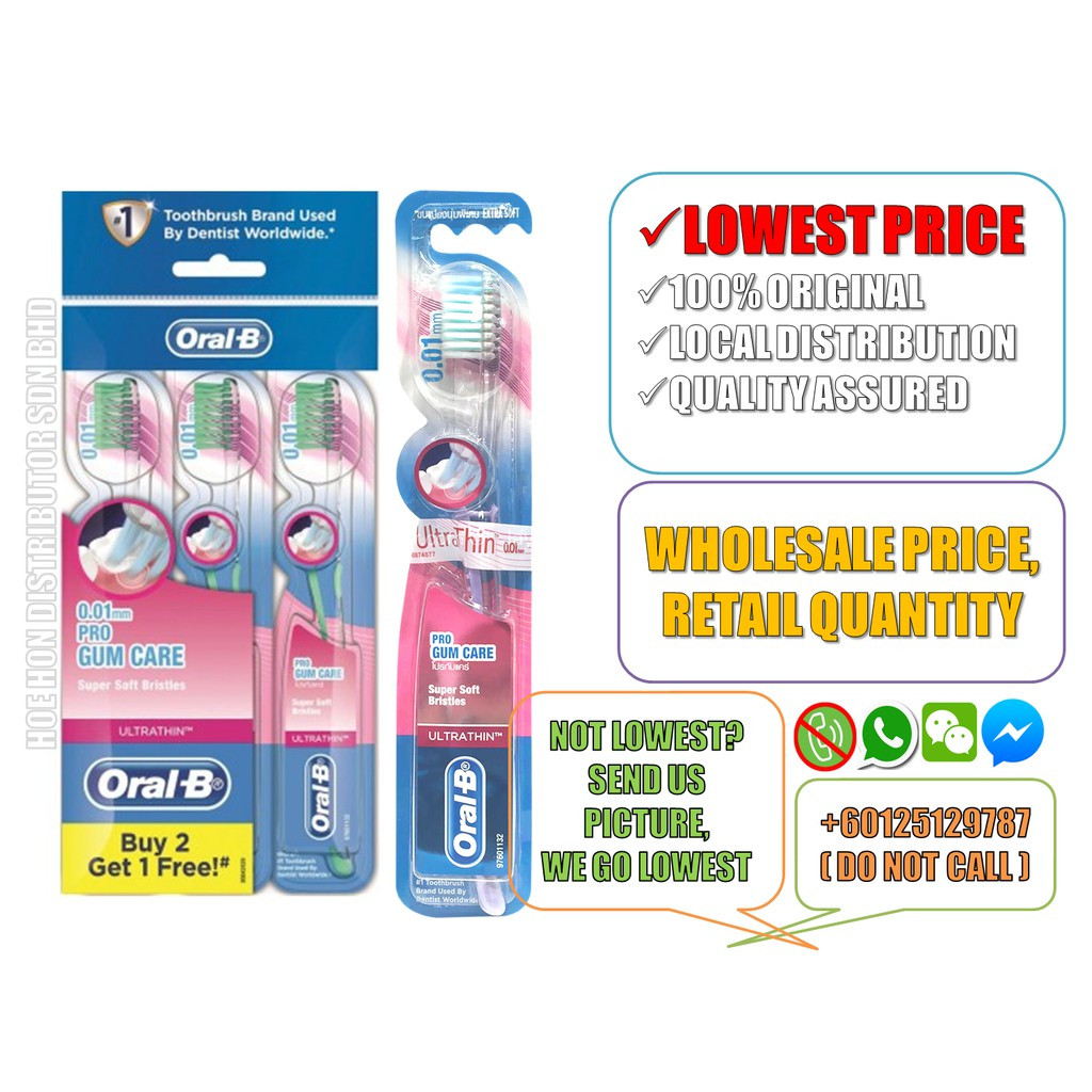 image of Oral B Ultrathin Pro Gum Care Extra Soft 0.01mm Toothbrush 1 Unit (ORIGINAL)