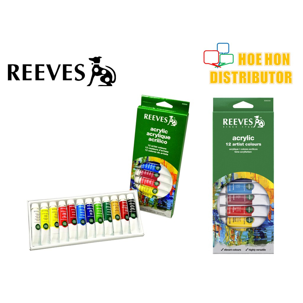 Reeves Acrylic 12 Artist Colours / Color Reeves Acrylic 12 Artist Colours / Color