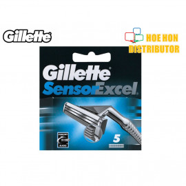 image of Gillette Sensor Excel Refill 5 Pcs Cartridge / Pisau Cukur