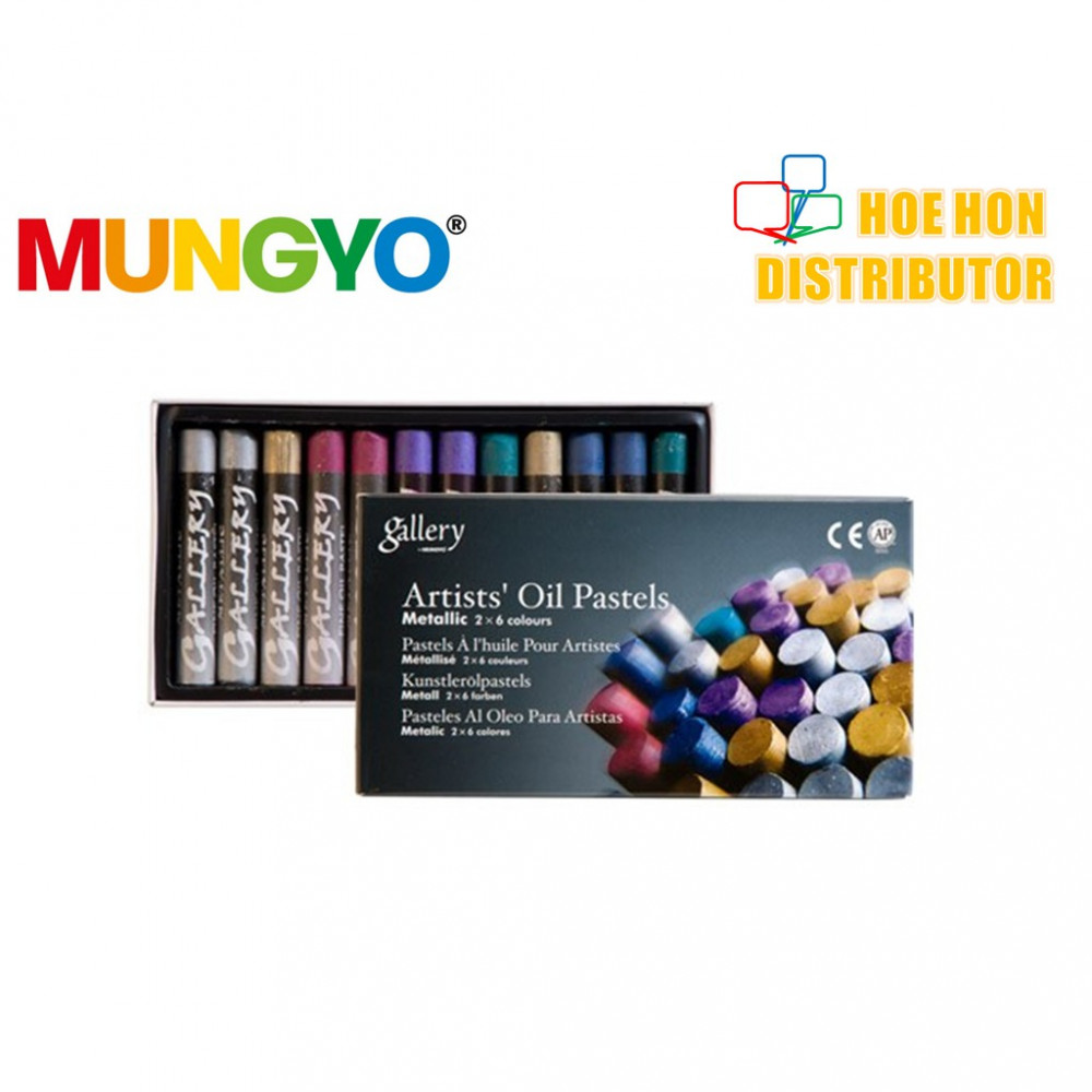 Mungyo Gallery Artists Oil Pastel 2 X 6 Metallic Color / Colour MOP-12M Mungyo Gallery Artists Oil Pastel 2 X 6 Metallic Color / Colour MOP-12M