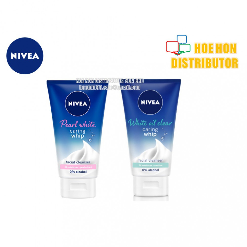 Nivea White Oil Clear / Pearl White Caring Whip Facial Cleanser 100ml Nivea White Oil Clear / Pearl White Caring Whip Facial Cleanser 100ml