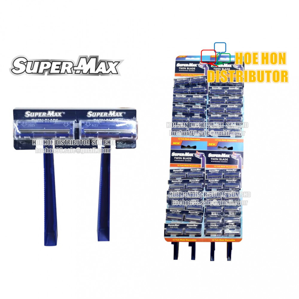 Supermax / Super-Max Twin Blade Disposable Razor / Pisau Cukur AC01 Supermax / Super-Max Twin Blade Disposable Razor / Pisau Cukur AC01
