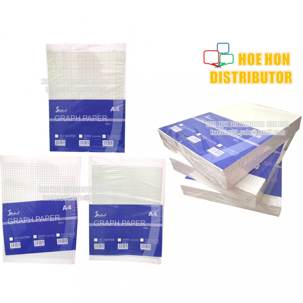 A4 Graph / Square 6mm / Iso Metric / Science Graph Paper 60gsm 70gsm 480pcs A4 Graph / Square 6mm / Iso Metric / Science Graph Paper 60gsm 70gsm 480pcs