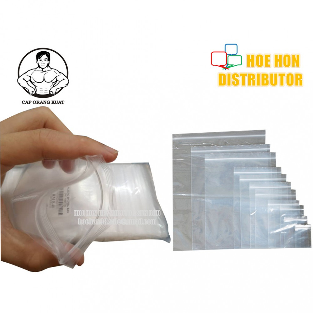 Cap Orang Kuat Zip Lock / Zipper / Ziploc / PE Seal Bag 100pcs (Large Size) Cap Orang Kuat Zip Lock / Zipper / Ziploc / PE Seal Bag 100pcs (Large Size)