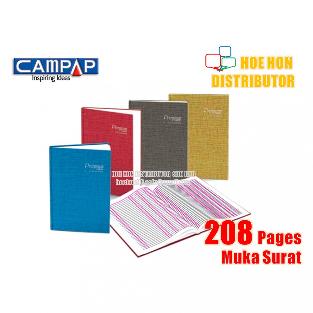 Premium By Campap 3 Column Hard Cover Foolscap Account Book F4 208 Page CA 3131 Premium By Campap 3 Column Hard Cover Foolscap Account Book F4 208 Page CA 3131