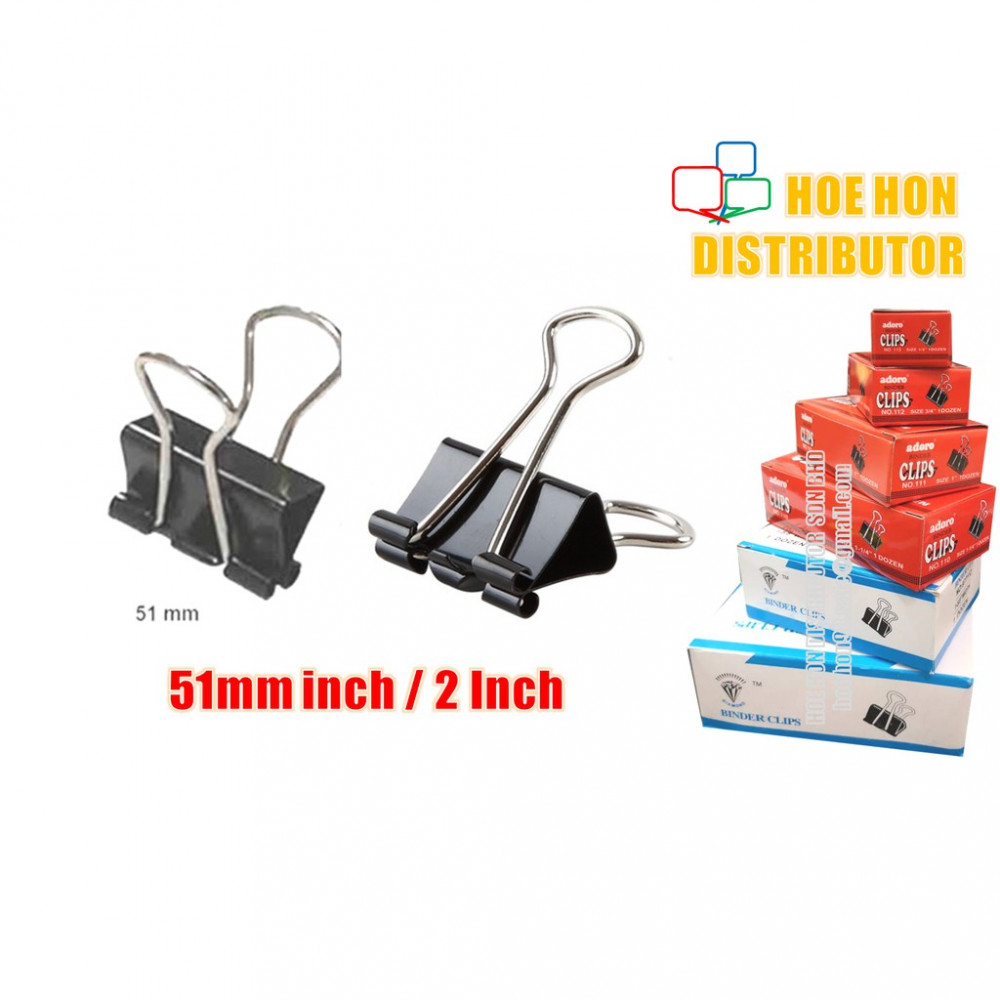 Multipurpose Binder Clips 51mm (2 Inch) 12pcs / Box Multipurpose Binder Clips 51mm (2 Inch) 12pcs / Box