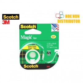 image of 3M Scotch Magic Tape With Dispenser 12.7mm X 11.4m (1/2 Inch X 12.5 Yard)