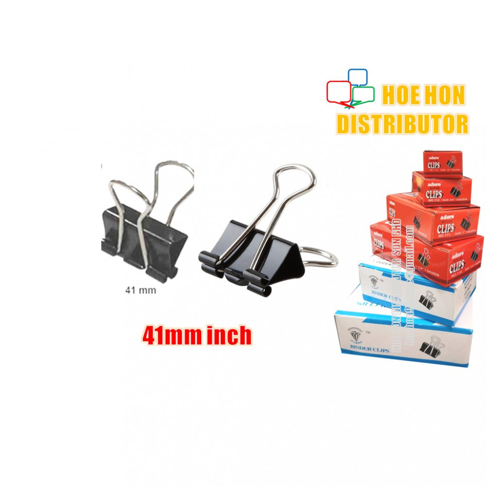 Multipurpose Binder Clips 41mm (1 5/8 Inch) 12pcs / Box Multipurpose Binder Clips 41mm (1 5/8 Inch) 12pcs / Box