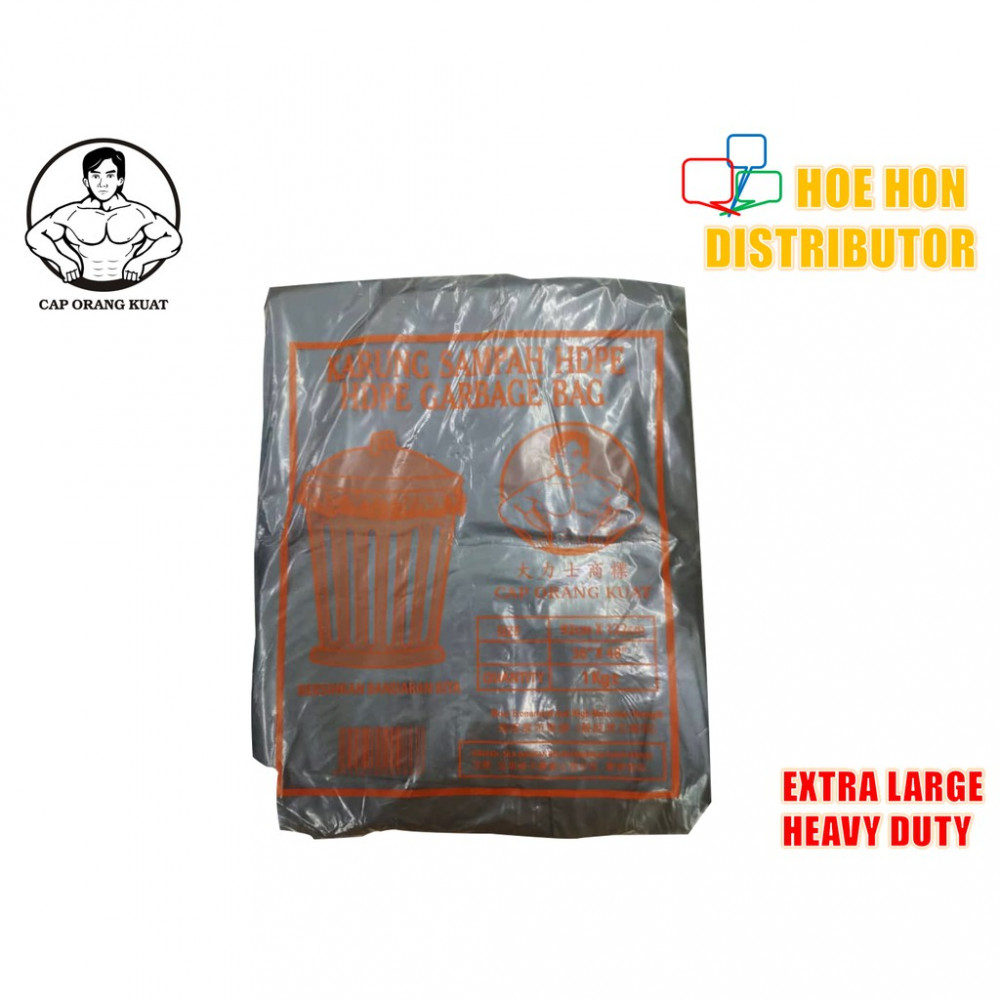 Cap Orang Kuat Heavy Duty Extra Large Garbage Bag / Plastik Beg Sampah 32" X 40" Cap Orang Kuat Heavy Duty Extra Large Garbage Bag / Plastik Beg Sampah 32" X 40"