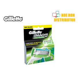 image of Gillette Mach 3 / Mach3 Sensitive 2 Pcs Refill Cartridge Pisau Cukur (ORIGINAL)