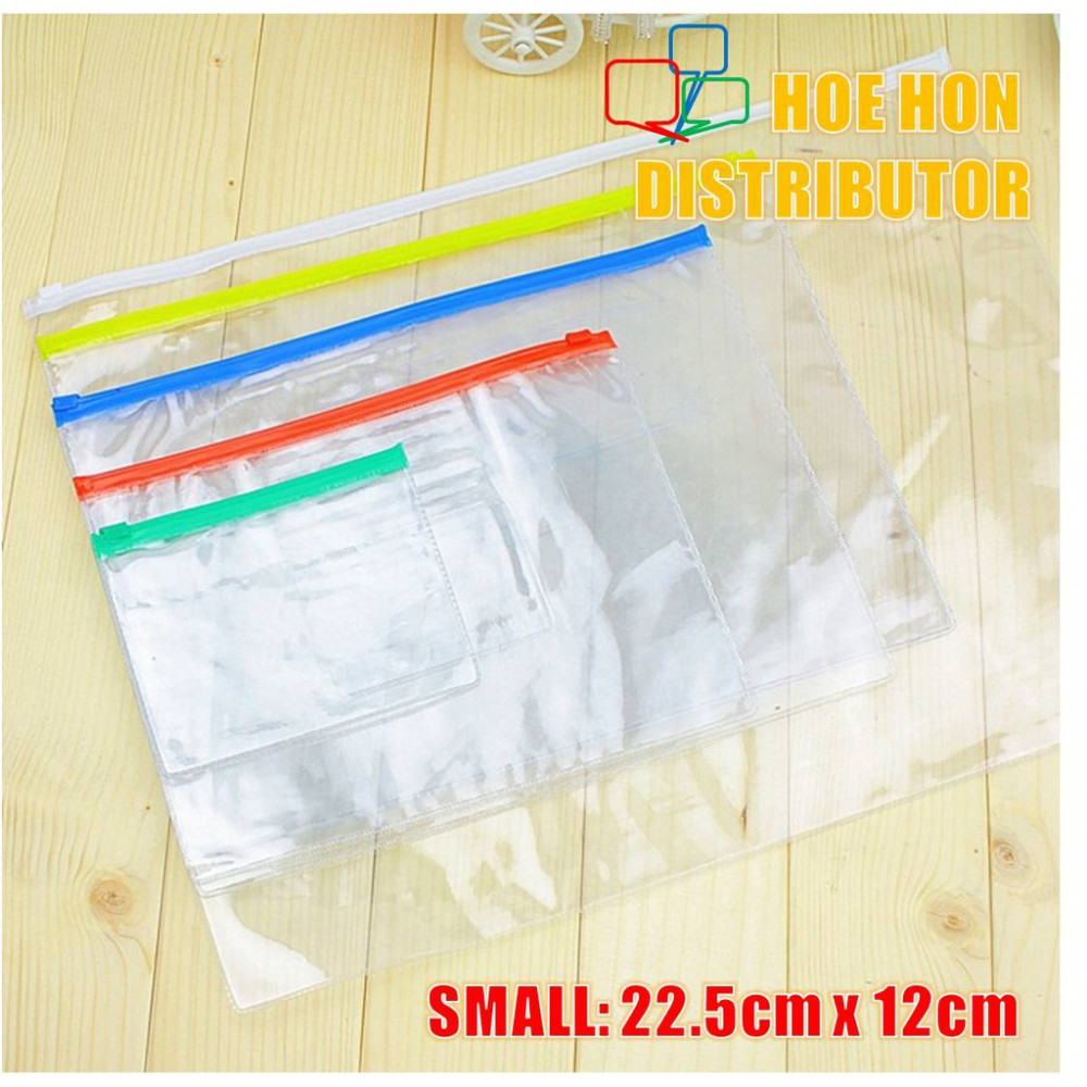 Multipurpose PVC Transparent File Zip Stationery Pencil Bag Small Size Multipurpose PVC Transparent File Zip Stationery Pencil Bag Small Size