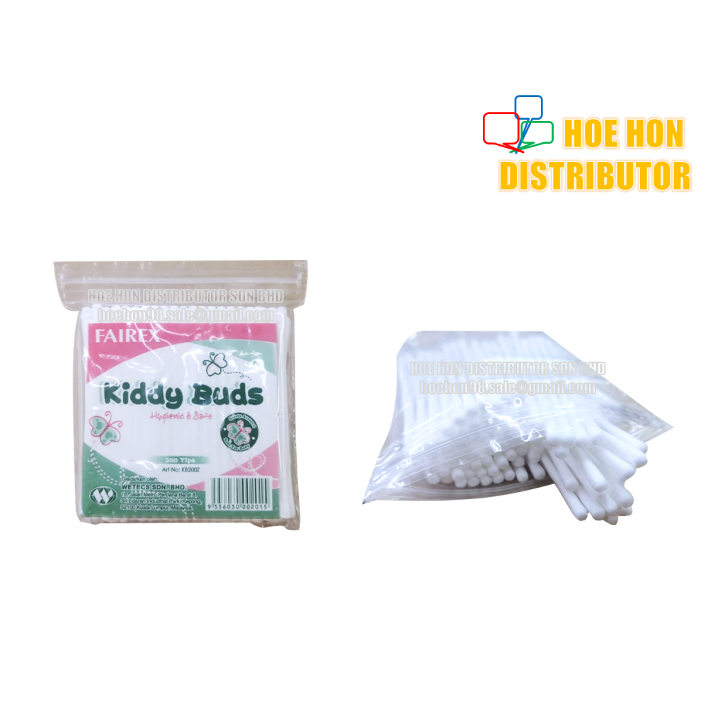 Fairex Kiddy Buds 200 Tips (Baby Cotton Bud, Zip Lock Bag) Kapas Telinga Bayi Fairex Kiddy Buds 200 Tips (Baby Cotton Bud, Zip Lock Bag) Kapas Telinga Bayi