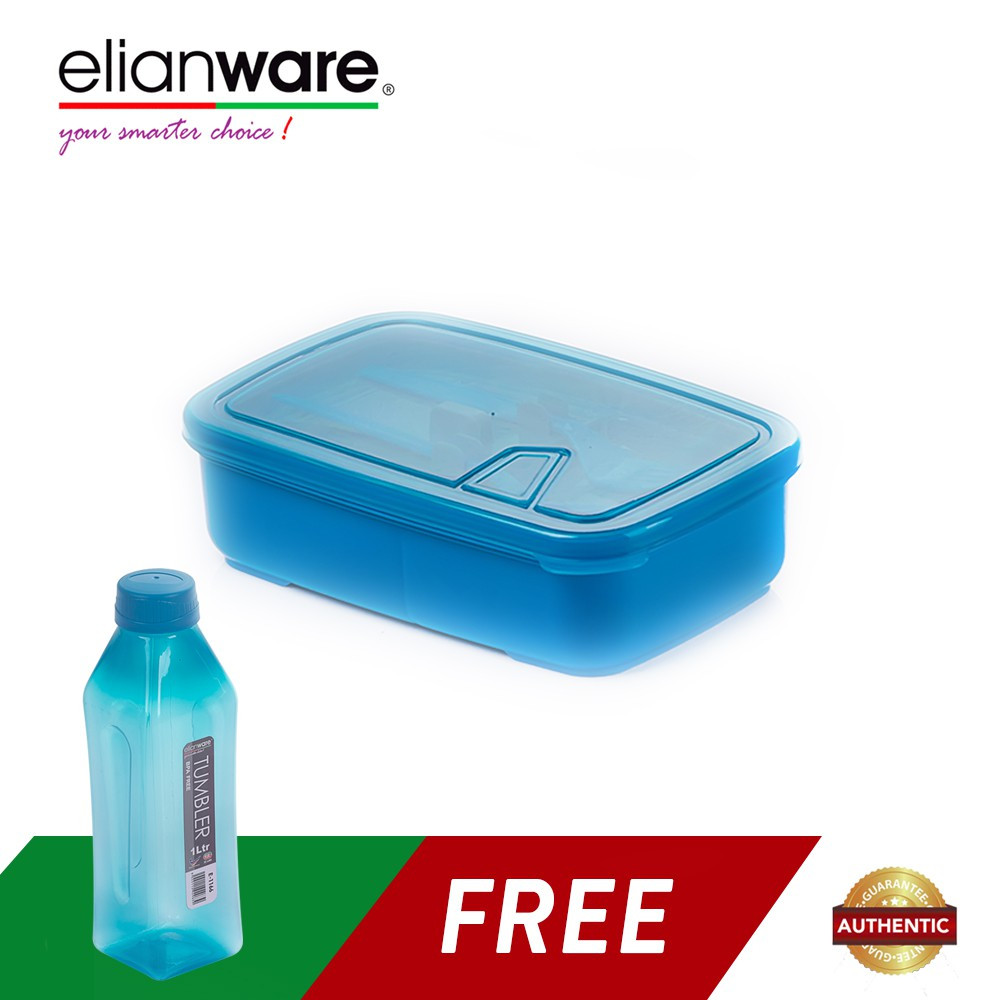 Elianware 1 Ltr Water Tumbler FREE Lunch Box with Fork & Spoon