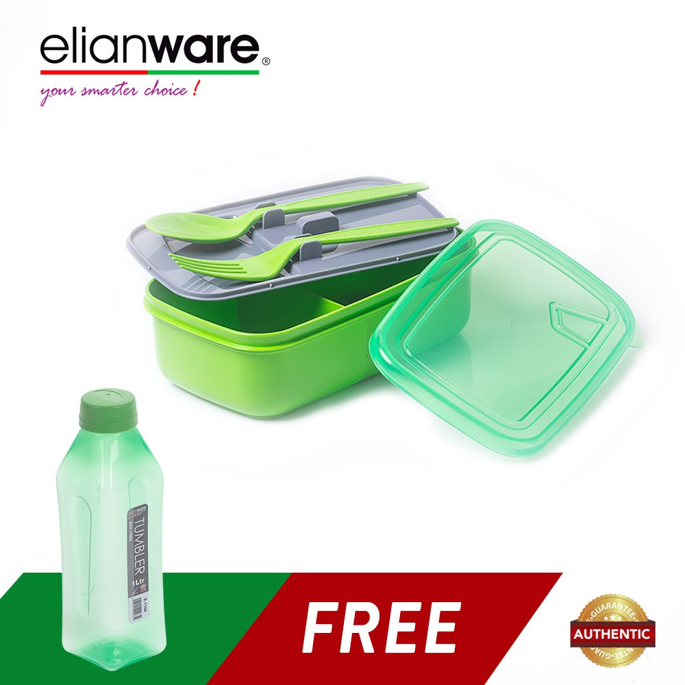 Elianware 1 Ltr Water Tumbler FREE Lunch Box with Fork & Spoon