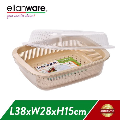 Elianware (38cm) Dust Free Home Food Drainer Dish Drainer with Cover 