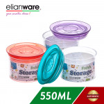 Elianware 550ML Airtight Glass Like Fresh Storage Round Container