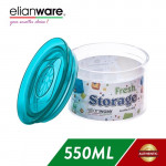 Elianware 550ML Airtight Glass Like Fresh Storage Round Container