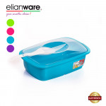 Elianware 2.6 Ltr Transparent Cover Food Serving Bowl with Scoop