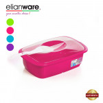 Elianware 2.6 Ltr Transparent Cover Food Serving Bowl with Scoop