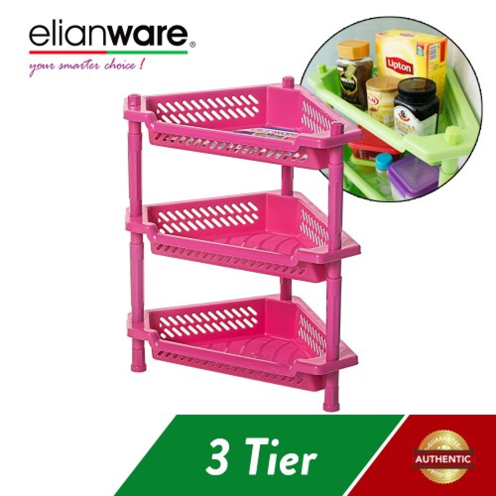 Elianware 3 Tier Kitchen Storage Racks Bathroom Shelves Book Shelving Kitchen Organizers Space Savers