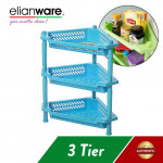 Elianware 3 Tier Kitchen Storage Racks Bathroom Shelves Book Shelving Kitchen Organizers Space Savers