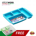 Elianware 4 Compartments Cafeteria Nursery school Food Tray (FREE Cover)