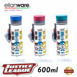 Elianware DC Justice League 600ml BPA Free Transparent Water Tumbler