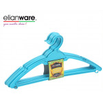 Elianware 6 Pcs Simple Black Durable Clothes Hanger