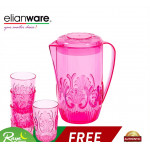 Elianware 2 Ltr Acrylic Beautiful Water Jug FREE 4 Cups