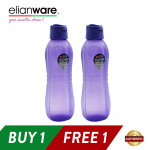 Elianware 2x1000ml BPA Free Sporty Large Flip Top Water Bottle