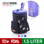 Elianware 1.5 Ltr Fridge Handy Cool Tumbler [BPA Free] Water Bottle with Pouch Bag 