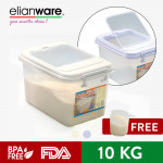 Elianware High Quality [BPA Free] Rice Dispenser Food Storage Container Box 10kg