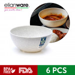 Elianware 6’' Marble Dining Bowl (6 Pcs Set) Big Soup Noodle Mangkuk Bowl