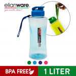 Elianware 1000ml Outdoor Strap Portable Hydration Beverage PET [BPA FREE] Bottle