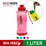 Elianware 1000ml Outdoor Strap Portable Hydration Beverage PET [BPA FREE] Bottle