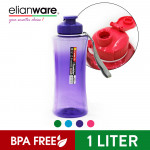 Elianware 1000ml Outdoor Strap Portable Hydration Beverage PET [BPA FREE] Bottle