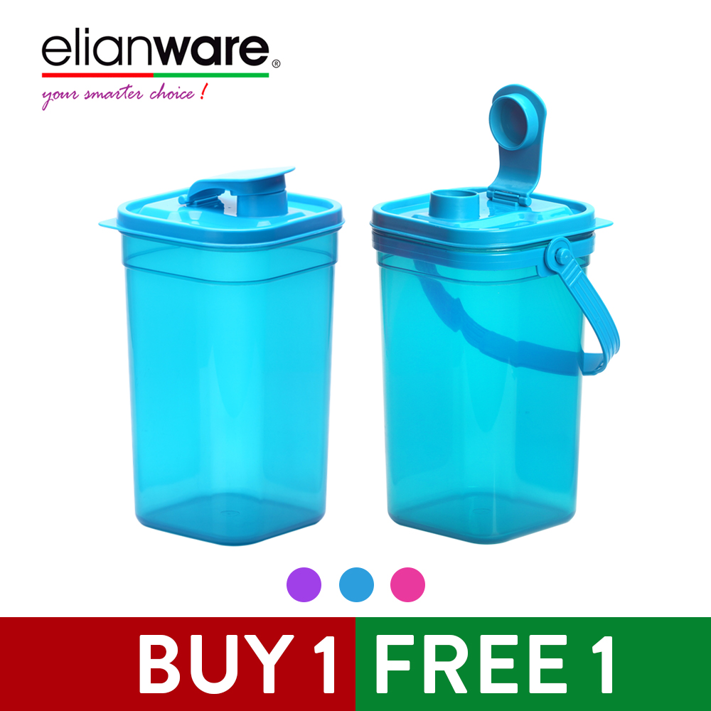Elianware 1.5Ltr x 2 Square E-Fresh BPA Free Water Tumbler with Handle